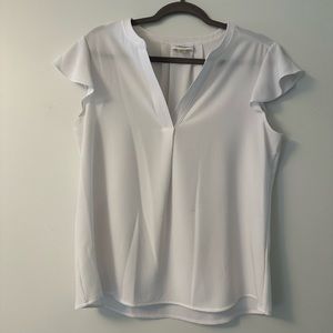 Calvin Klein Women’s White Blouse, Size Medium